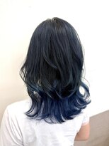 美容室 びゃんびゃん 社店&nbsp;ブルーブラック/ダブルカラー/インナーカラー/くびれヘア