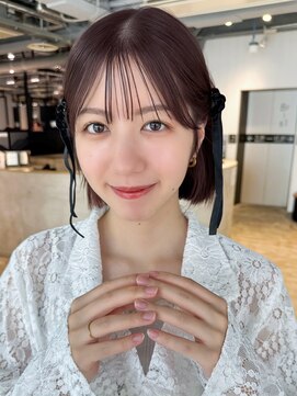 アルバム 池袋(ALBUM) 前髪カットボブミディアムおくれ毛フェイスフレーミング_F31063