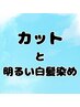 カットと明るい白髪染め　￥10,750