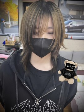 ヘアショップ ホップエム(HAIR SHOP HOP M) 岡山/ウルフカット/ウルフ女子/顔周り