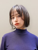 ブルートマト(BLUE TOMATO)&nbsp;20代30代◎透明感モカブラウン××外ハネくびれボブ