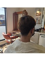 ヘアーファン(Hair Fun)&nbsp;メンズカット×ツーブロック爽やかマッシュショートモカブラウン