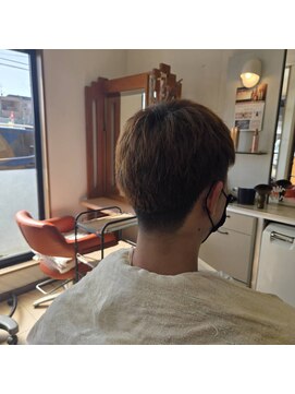 ヘアーファン(Hair Fun) メンズカット×ツーブロック爽やかマッシュショートモカブラウン
