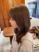セットアップ 岡山北長瀬店(SET-UP) レイヤーカット ミルクティーブラウン トリートメント