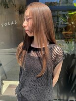 ソラス(SOLAS)&nbsp;ミディアムヘア/オリーブグレージュ/レイヤーカット/