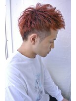 ムーンジェジェ(moon jeje)&nbsp;レッドオレンジ×アップバングツーブロック★  藤原