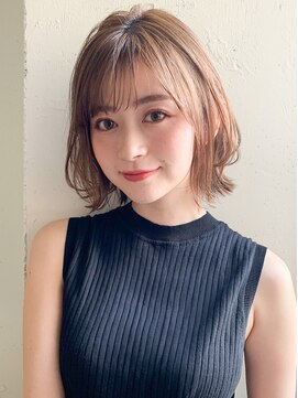 キリ 表参道(kyli) 大人かわいいコテ風パーマボブルフ小顔カット薄めバング外ハネ