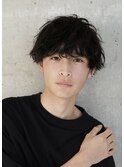 ＼ウェットヘア／マッシュヘア×くすみブルー