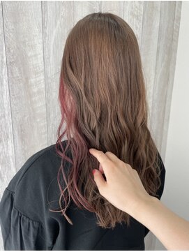 シエル 立川店(CIEL) イヤリングカラー×ピンクレッド【CIEL×maki】