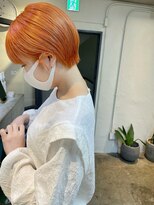 ソイ 下北沢(soi)&nbsp;【Orange】ハイトーンショート_オレンジカラー_ケアブリーチ