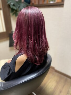 ヘアーズ はれるや(hair's) 個性派ピンクカラー◎ウェーブニュアンスパーマスタイル20代