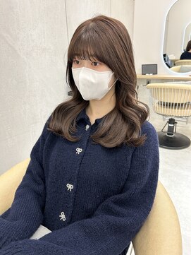 サンド 池袋(sand) 韓国風ヘア/ワンホンヘア/ベージュカラー/顔周りカット