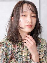 クラッチムク 博多口(CLUTCH muk.)&nbsp;大人可愛い小顔美髪ツヤ髪ふんわりカール薄めバングA6