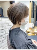 30代/40代/50代・絶壁解消・小顔前下がりショートボブ【中村】
