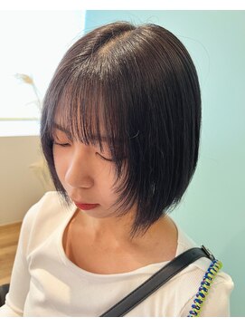 ラランジェ 緑井店(LARANJE) ミニボブ×シャギーカット×ブルーブラック