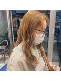 ミルクティーベージュでハイトーン