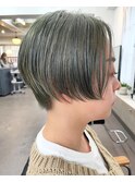 【中目黒】大人のハイトーンハンサムショート☆オリーブアッシュ