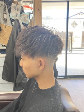 スウェル 船橋店(Swell) MEN'S/マッシュパーマ/ウルフ/アッシュブラック/カルマパーマ2