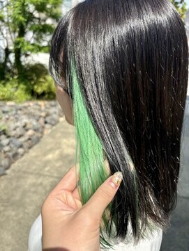 ドレス(Dress) インナー/切りっぱなしボブ/ブラック/グリーン