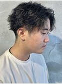ツイストスパイラルパーマメンズパーマセンターパート群馬高崎