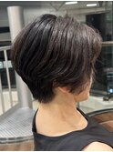 40代50代くびれショートカット髪質改善根元パーマ白髪染め