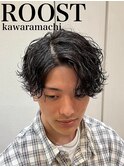波巻きパーマ