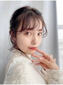 小顔巻き風ミディアムヘア