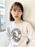 【haif】シンプルなボブ　黒髪ボブ