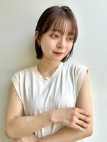 アペロ 柏(Apero)&nbsp;切りっぱなしボブ/シースルーバング/マロンベージュ/柏美容室