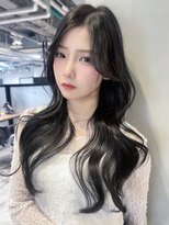 アルバム 池袋(ALBUM)&nbsp;ロング暗めカラー顔周りレイヤーグレージュおくれ毛_F50866