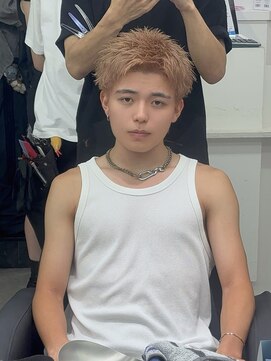 ペレ 渋谷(PELE) MEN’S HAIR/ブルーブラック/フェザーパーマ/渋谷