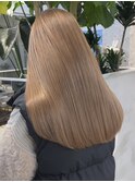 渋谷ブリーチカラーハイトーンカラーミルクティーベージュ30代