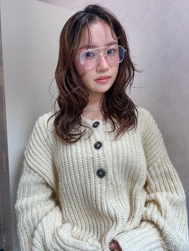 バランス ハレまち通り岡山駅前店(balance.) ゆるふわウェーブ×ナチュラルブラウン