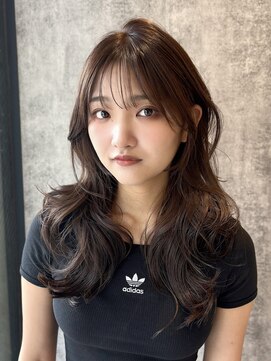レイヤーカット×チョコレートブラウン　【韓国ヘア】