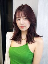 アイティーバイアルバム 藤沢店(IT by ALBUM)&nbsp;ロンググレージュ暗めカラー韓国ヘア顔周りレイヤー_F1085