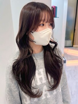 モナ 髪質改善(MONA) 【MONA】韓国風/ロングレイヤー/くびれヘア/モカラテカラー