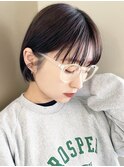 20代30代40代暗髪カラー透明感耳掛け小顔ショートカット
