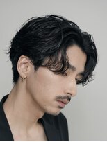 レタッチバイフィフス(RETOUCH by fifth) 原宿フェザーパーマ大人毛流れセンターパートメンズルーズパーマ