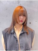イメチェン/ニュアンスカラー/フルバング/似合わせカット