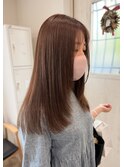 ショコラブラウン/顔まわりレイヤー/ロング