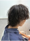 波巻きウルフ/メンズウルフ