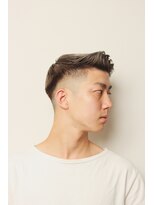 メリケンバーバーショップ フクオカ(MERICAN BARBERSHOP FUK)&nbsp;サイドパートショートセミウェットワイルドツーブロックテクノ5