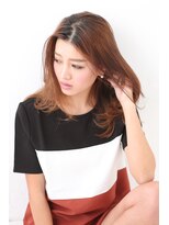 ヘアーズ ロッソ テラス(hair's ROSSO TERRACE)&nbsp;【鶴見】センターパート無造作カールふわミディ☆[30代40代50代]