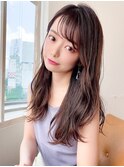 アフロート斎藤　シースルーバング　小顔セミロング　愛されヘア
