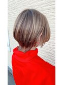 ハイライトで立体感♪マッシュウルフスタイル