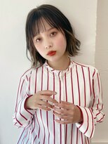 ベイルーム(BAYROOM by HONEY omotesando)&nbsp;【BAYROOM】外はね切りっぱなしボブ×チャコールベージュ