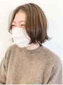 フラットボブ ゆる巻きウェーブ
