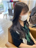 ラベンダーシルバーのイヤリングカラー
