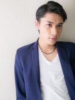 ダンディ館アダム 戸頭店&nbsp;COOLな七三オールバックアッシュブラックショートA