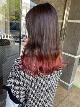 ヘアーデザイン アズール(Hair Design Azur) 【Azur】 ピンクブラウン×REDGURADE